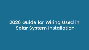 solar DC and AC wiring installation Pakistan